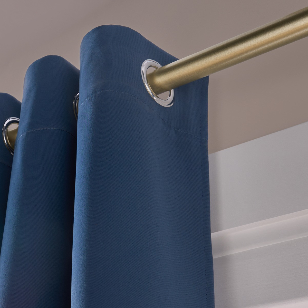 OHS Eyelet Blackout Curtains, Dark Blue - 46 x 54in>