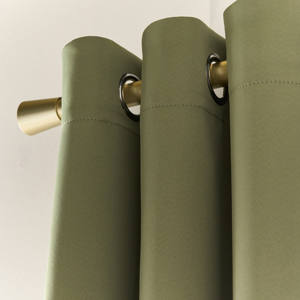 OHS Eyelet Blackout Curtains, Olive Green - 66 x 54in>