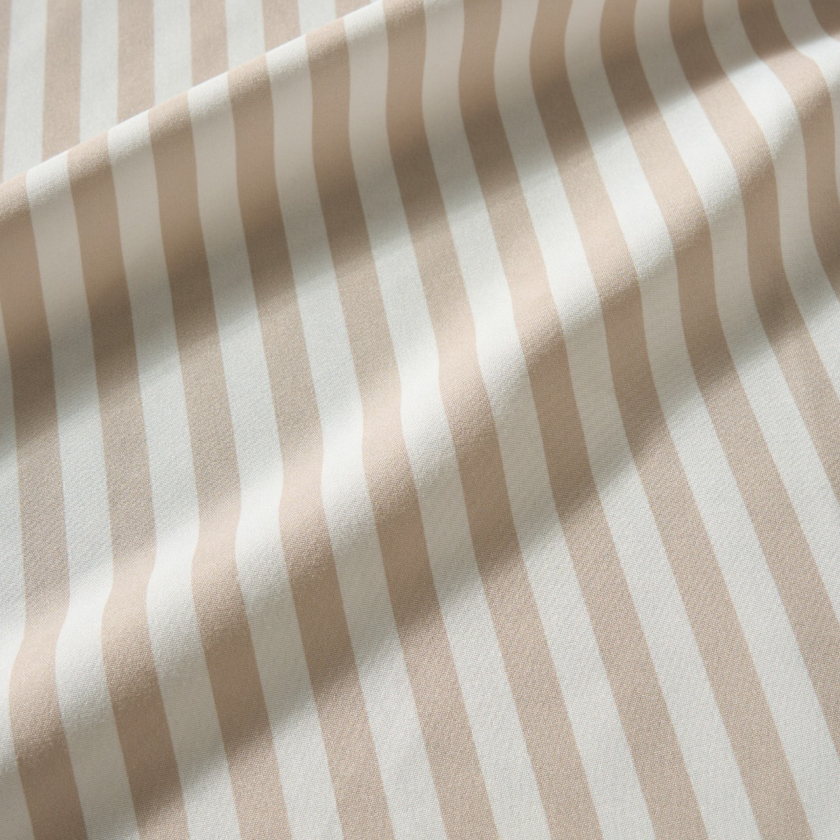 OHS Stripe Frill Voile - Natural/Cream>