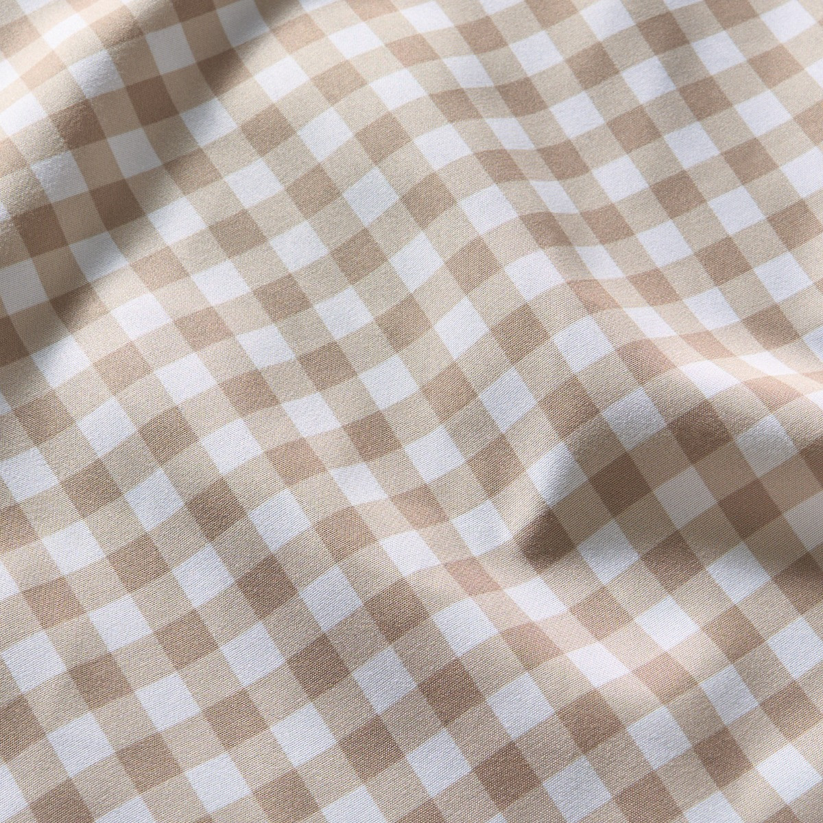 OHS Gingham Frill Voile - Natural>