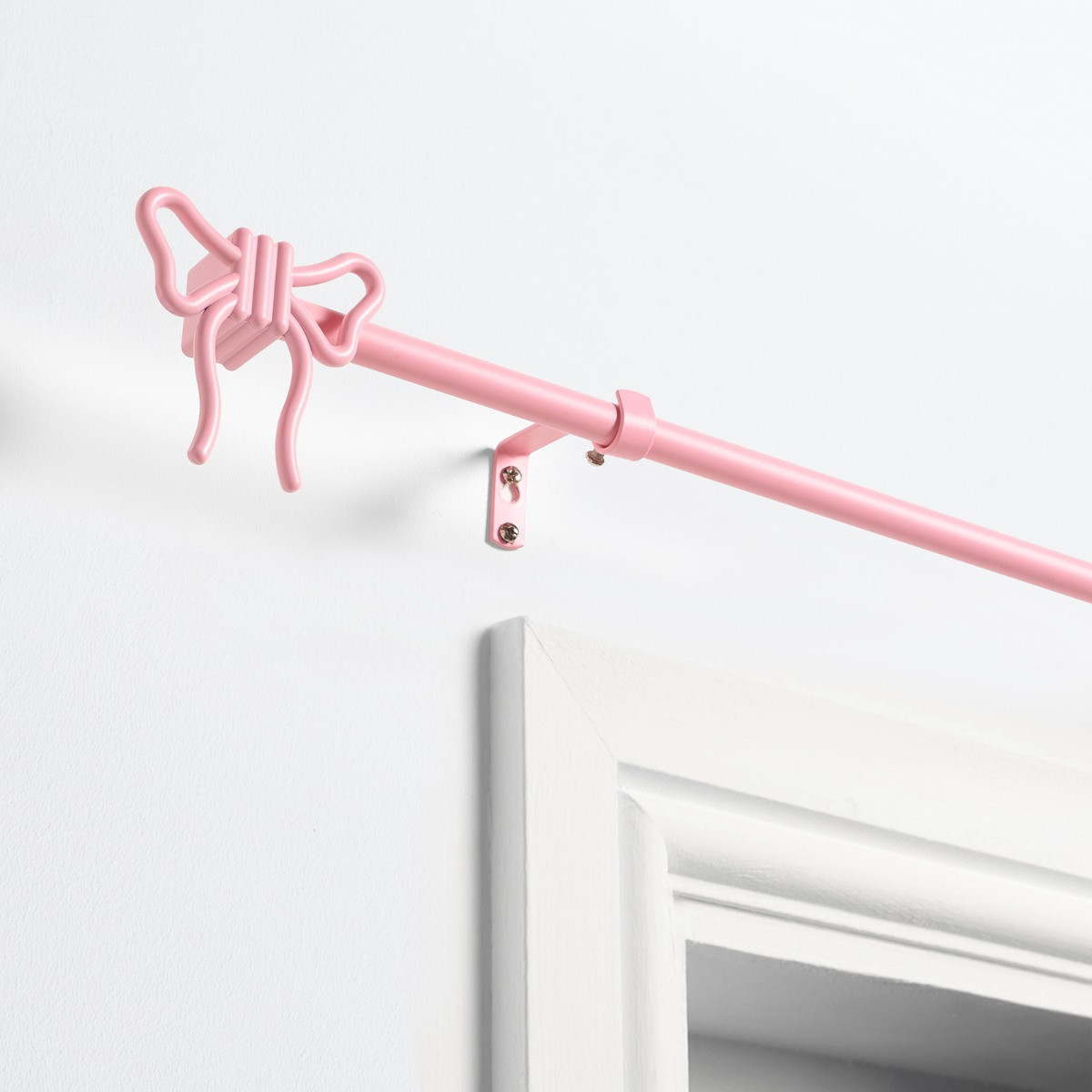 OHS Extendable Bow Curtain Pole - Pink>