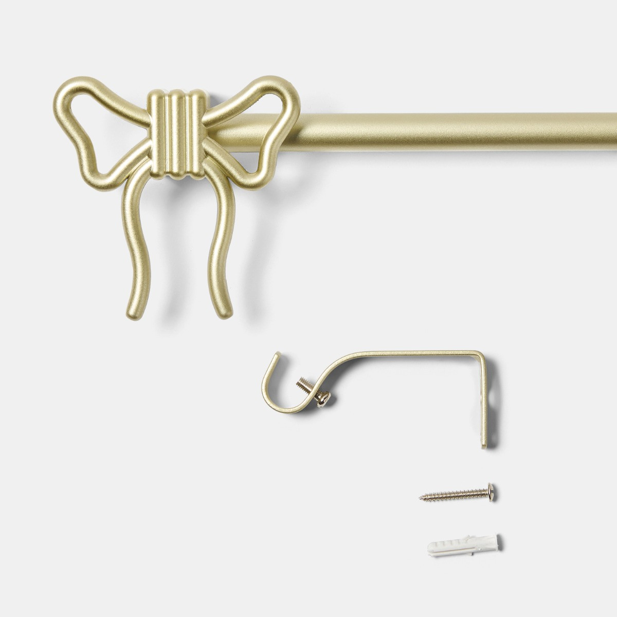 OHS Extendable Bow Curtain Pole - Brushed Gold>