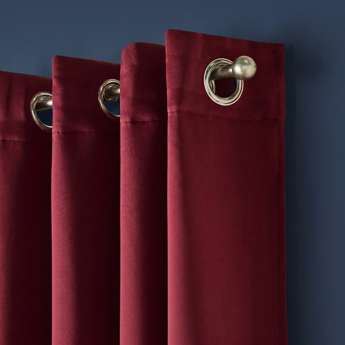 OHS Eyelet Blackout Curtains - Burgundy>