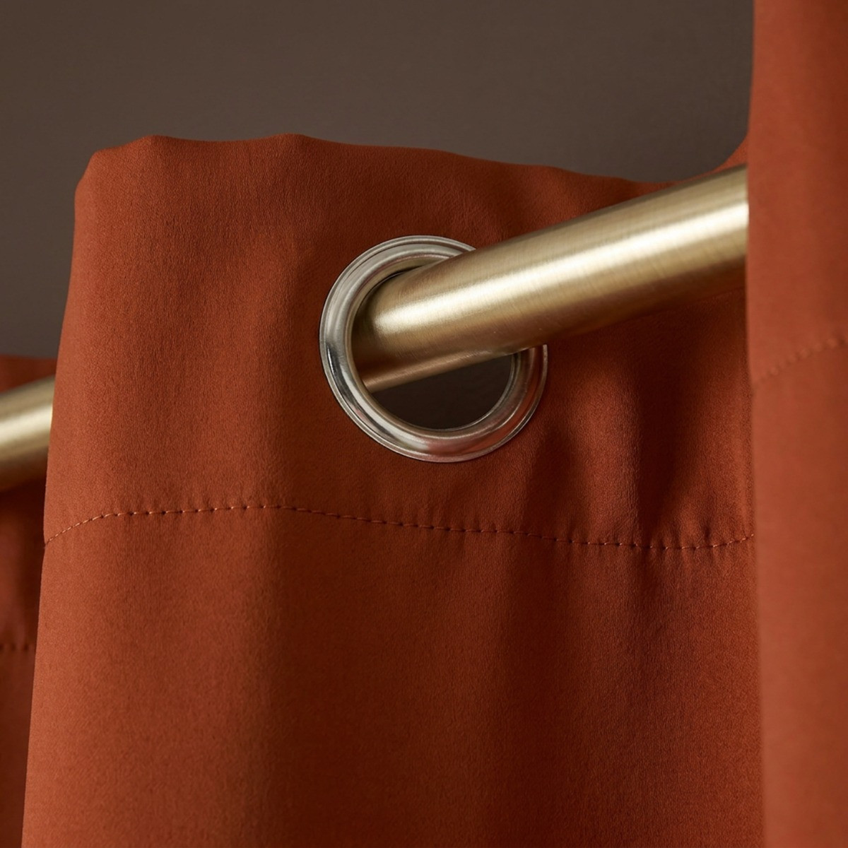 OHS Eyelet Blackout Curtains - Rust>