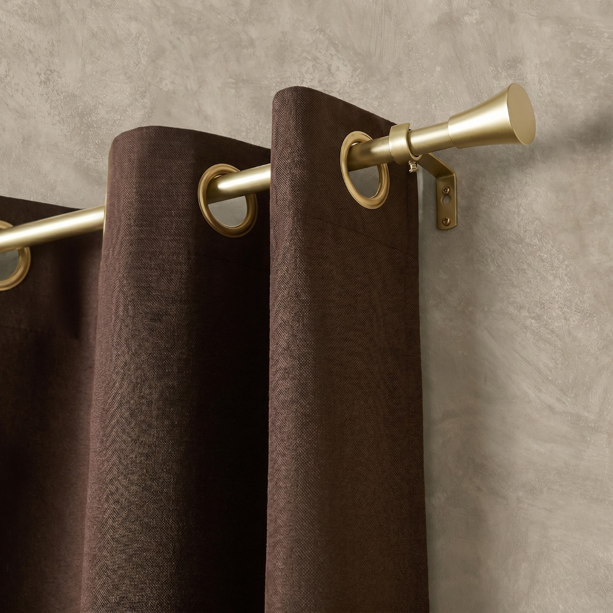OHS Woven Texture Blackout Curtains - Brown>