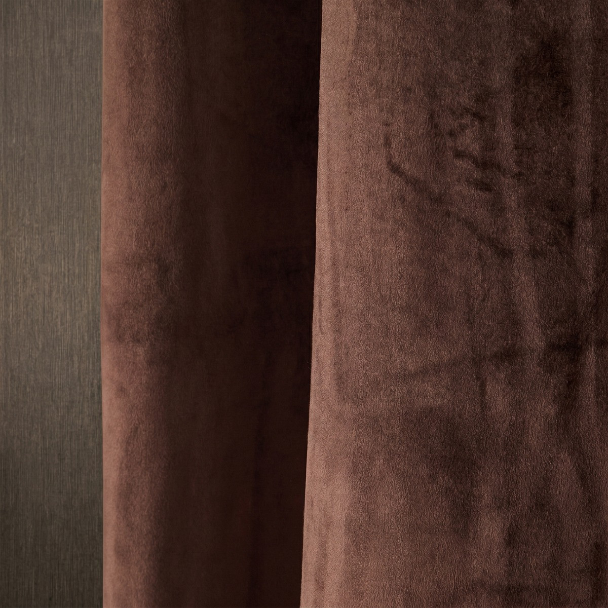 OHS Thermal Velvet Eyelet Curtains - Chocolate>