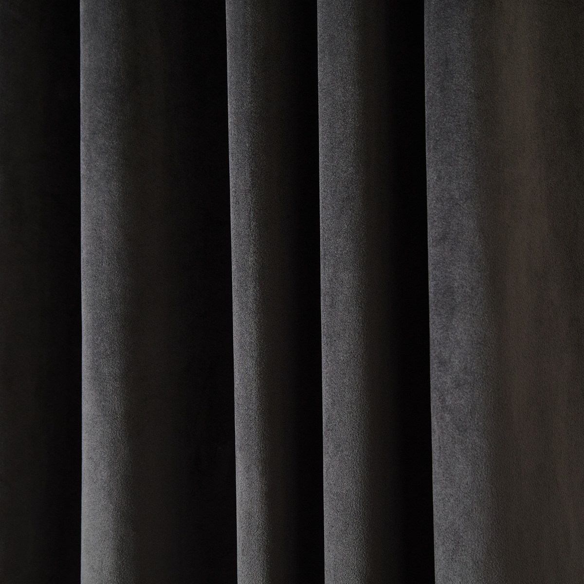 OHS Bow Velvet Eyelet Curtains - Grey>