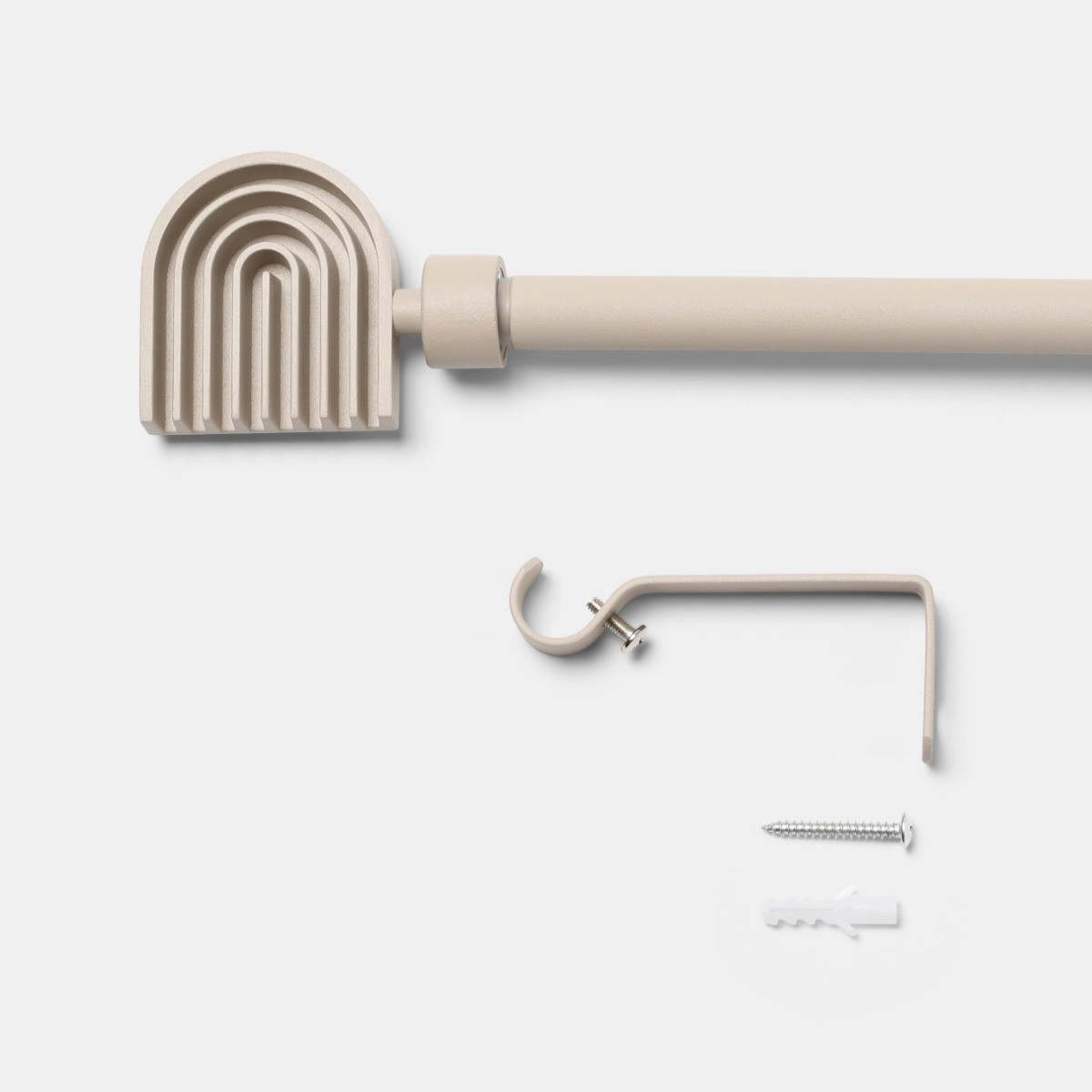 OHS Extendable Arches Curtain Pole - Natural>