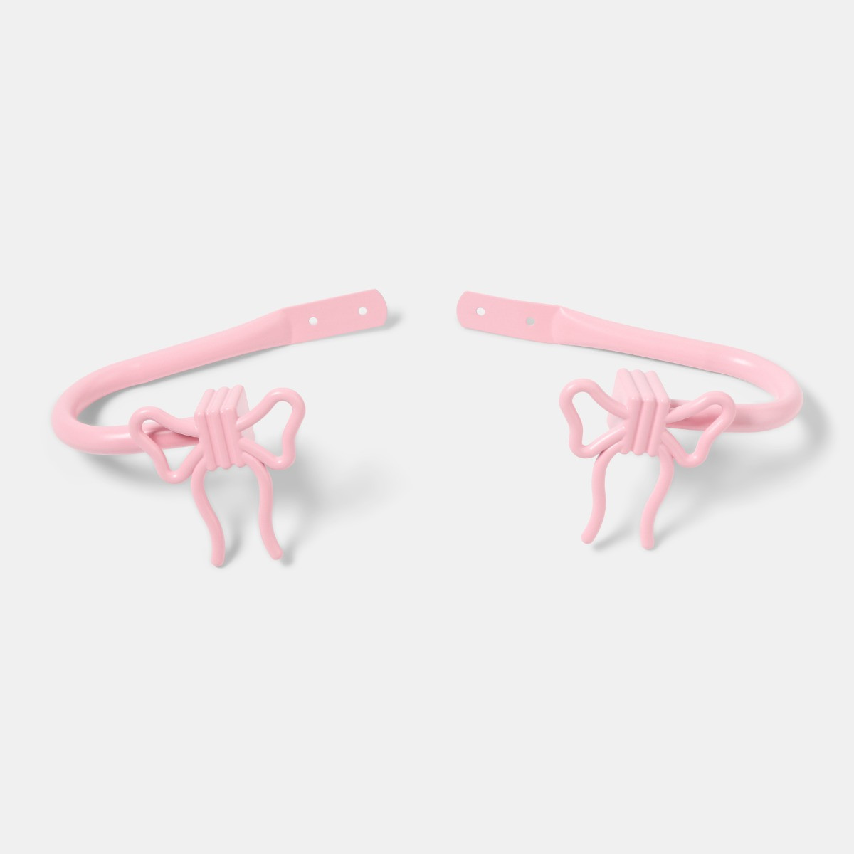 OHS 2 Pack Bow Curtain Rod Tie Backs - Pink>