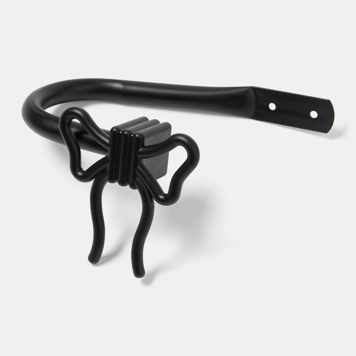 OHS 2 Pack Bow Curtain Rod Tie Backs - Black>
