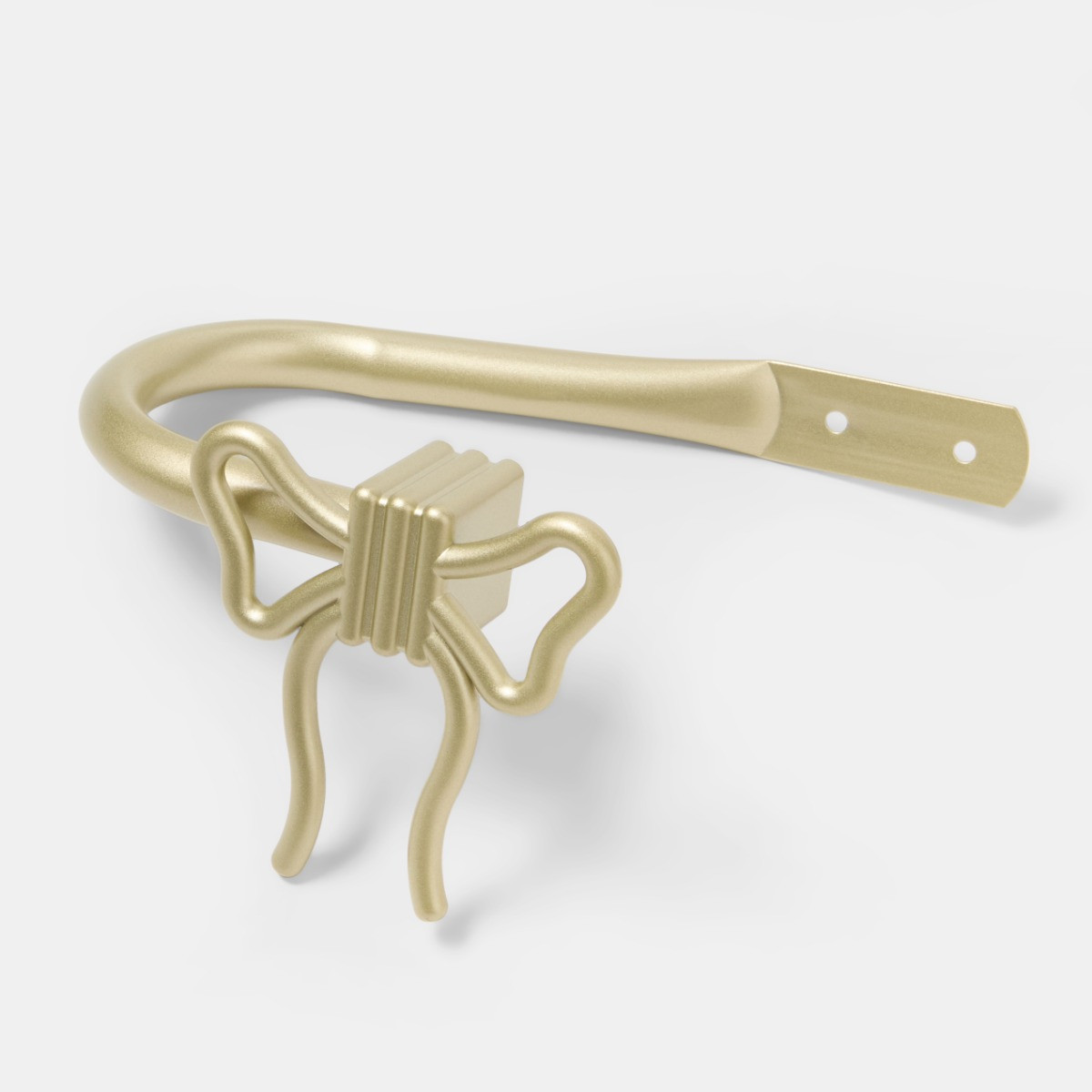 OHS 2 Pack Bow Curtain Rod Tie Backs - Brushed Gold>