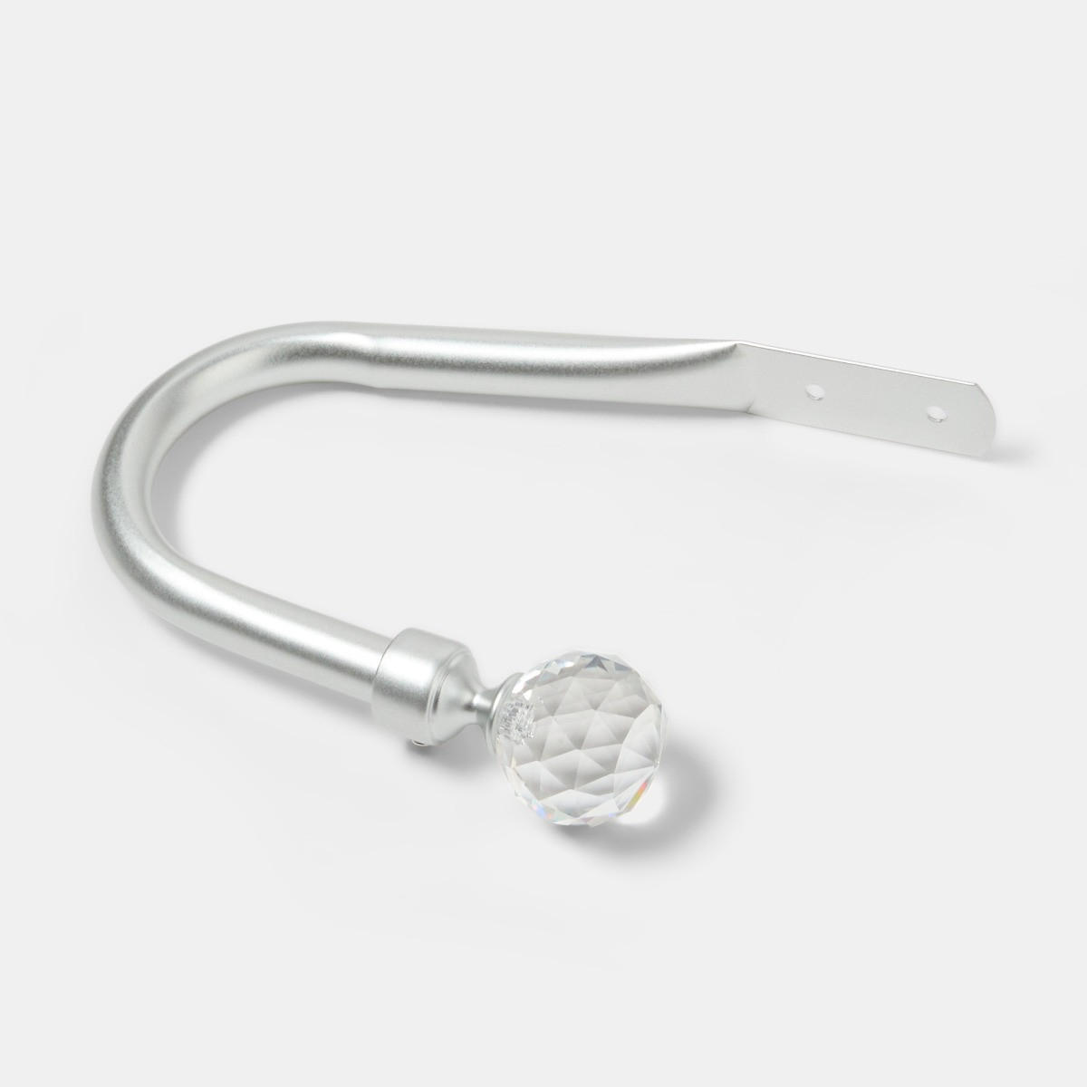 OHS 2 Pack Crystal Ball Curtain Rod Tie Backs - Silver>