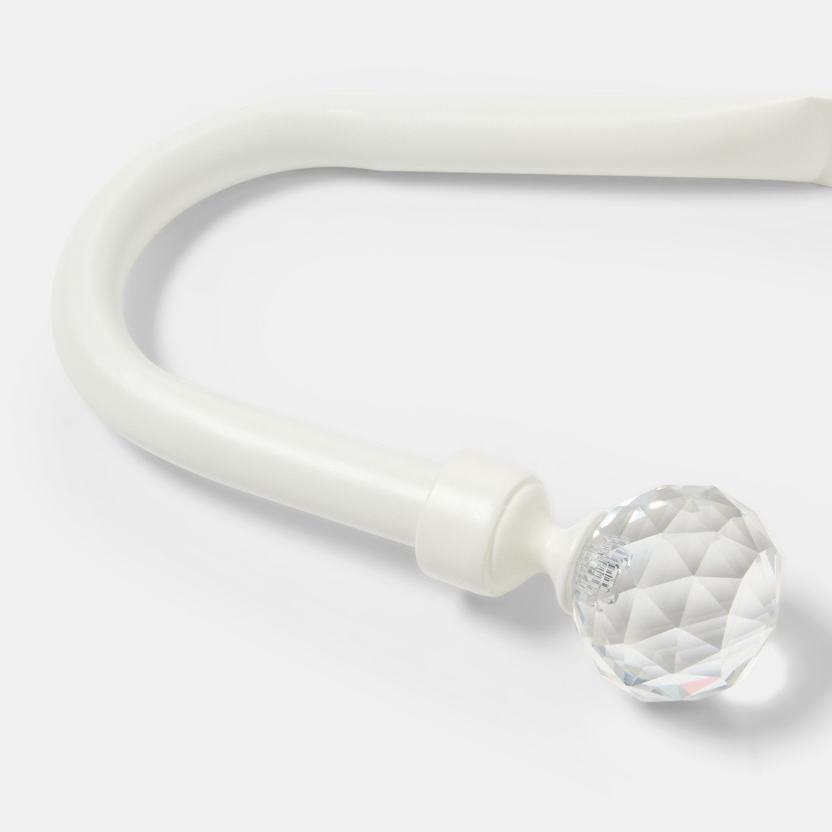 OHS 2 Pack Crystal Ball Curtain Rod Tie Backs - Cream>