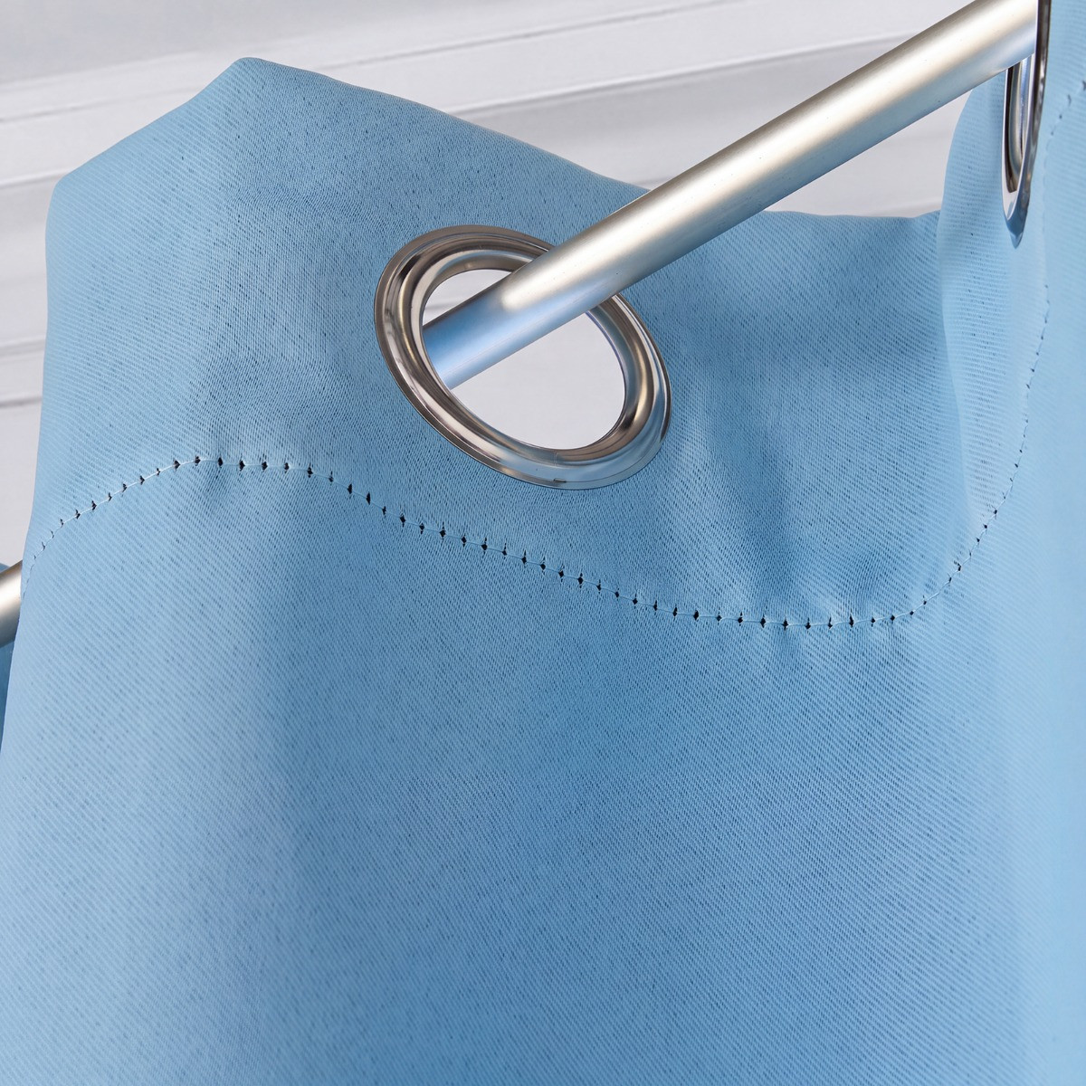 OHS Eyelet Blackout Curtains - Dusky Blue>