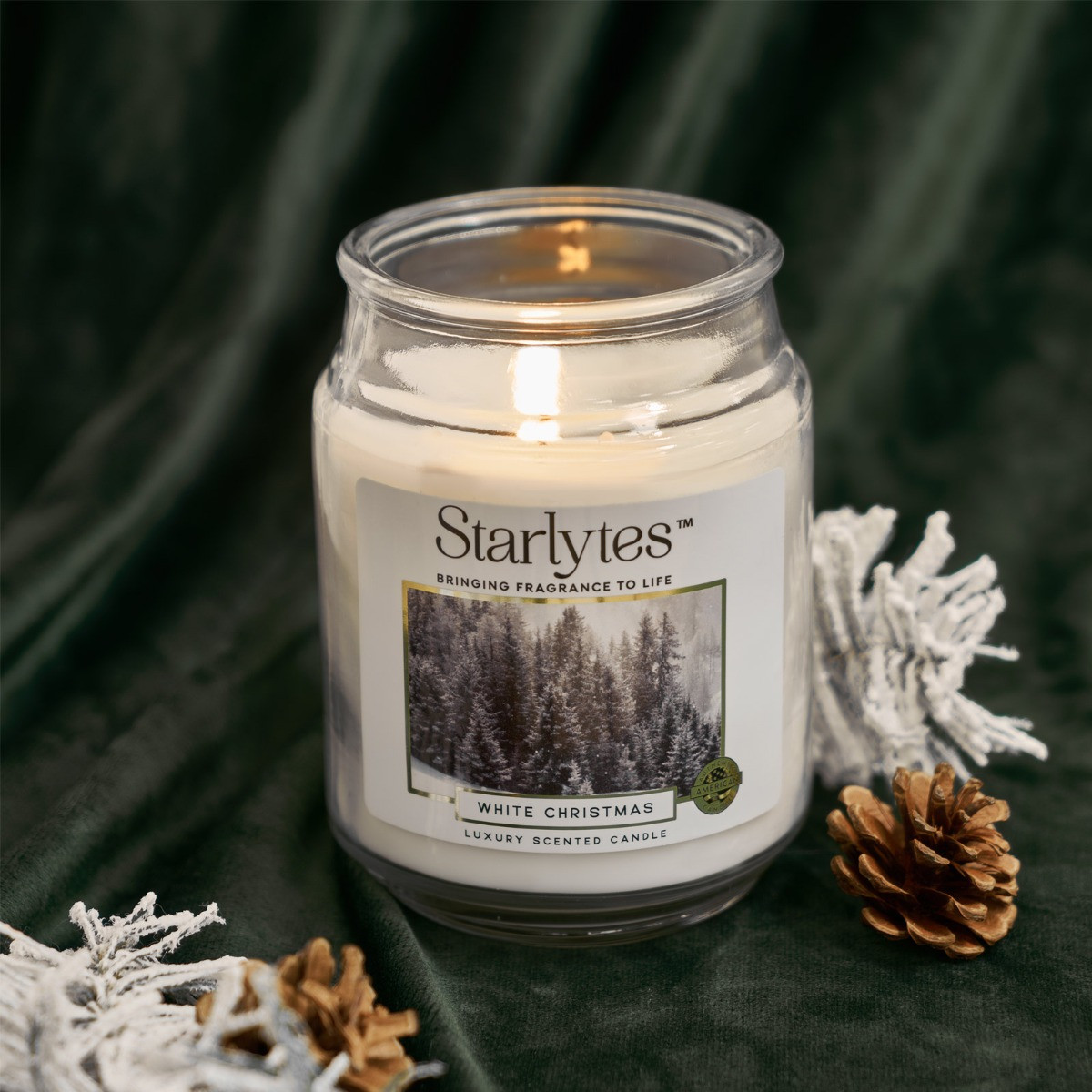 Starlytes 18oz Jar Candle - White Christmas >