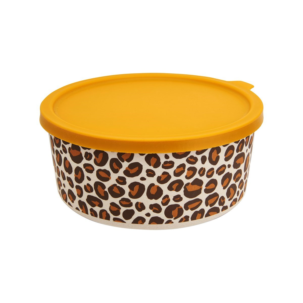 Sass & Belle Leopard Love Round Bamboo Lunch Box - Brown>
