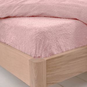 Brentfords Teddy Fleece Fitted Sheet - Blush Pink