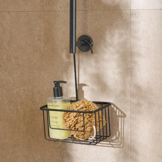 OHS Over The Door Shower Caddy - Black