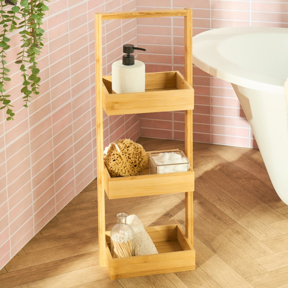 OHS 3-Tier Bamboo Storage Caddy - Natural