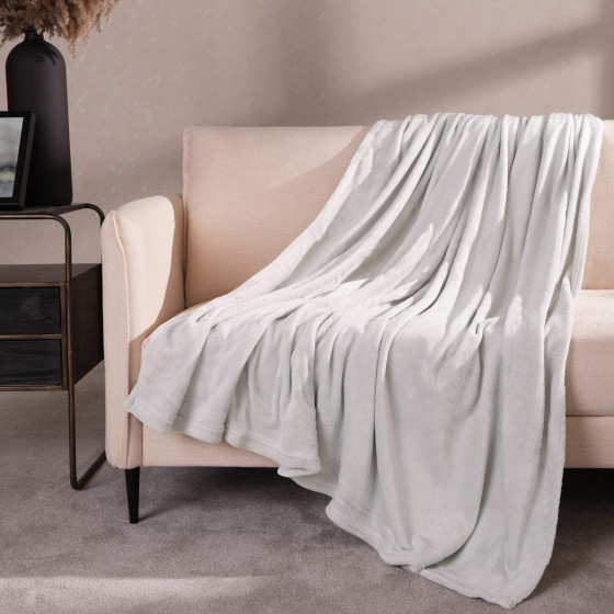 OHS Supersoft Throw, Silver Grey - 150 x 200cm