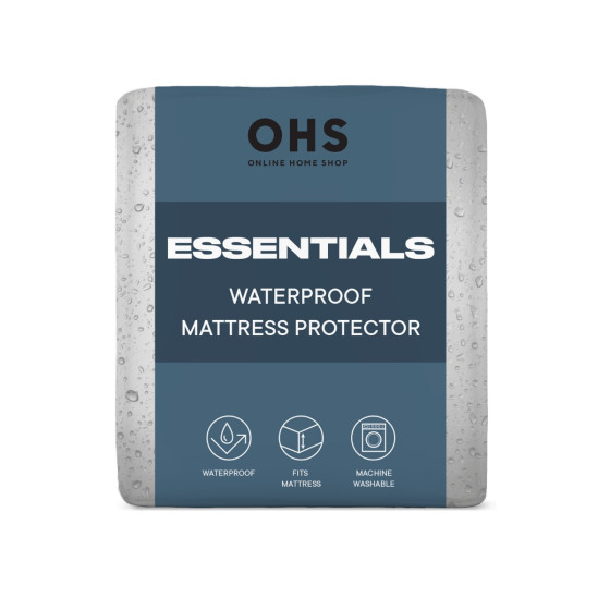 OHS Waterproof Mattress Protector, White - King