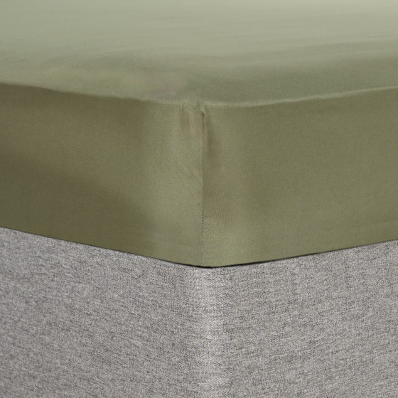 OHS Plain Dyed Fitted Sheet, Woodland Green - Superking