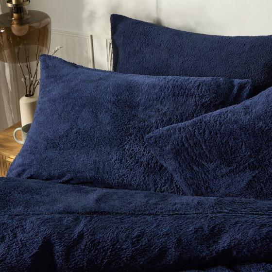 OHS Teddy Fleece Pillowcases - Navy 