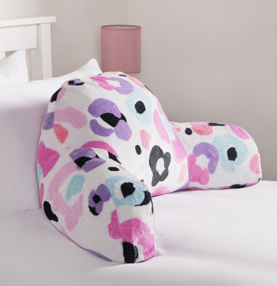 OHS Kids Leopard Fleece Cuddle Cushion - Multi