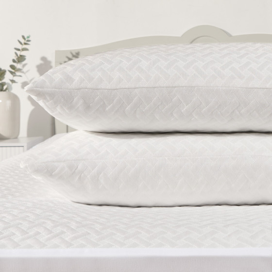 OHS Cooling Pillow Protectors, White - 2 Pack