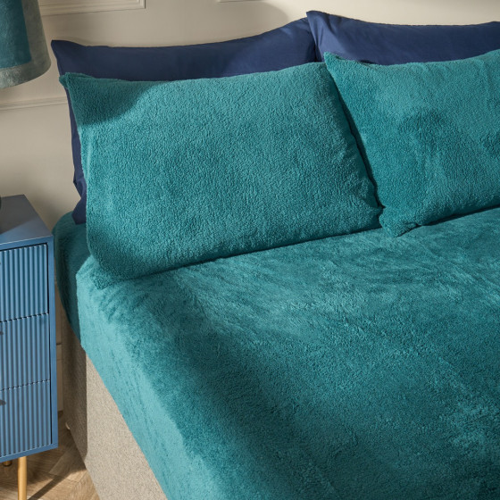 OHS Teddy Fleece Fitted Sheet - Teal