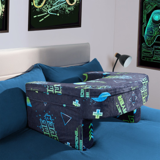 OHS Gaming Desk Lap Pillow - Green/Blue