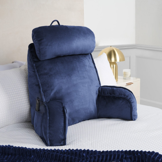 OHS Cuddle Cushion with Head Rest - Navy
