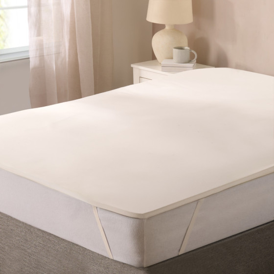 OHS Memory Foam Topper, White - Single