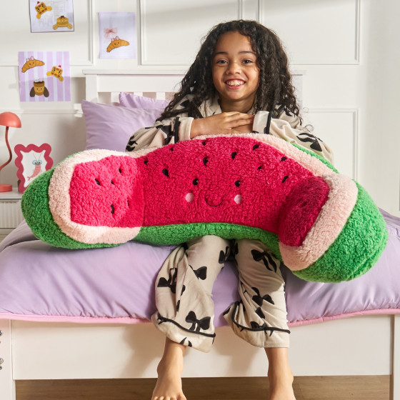 OHS Watermelon Cuddle Cushion - Green/Pink