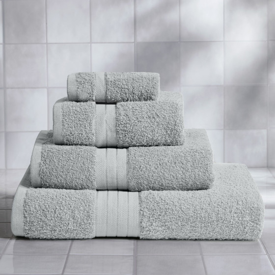 OHS 100% Cotton Bath Towel, Silver Grey - 1PC