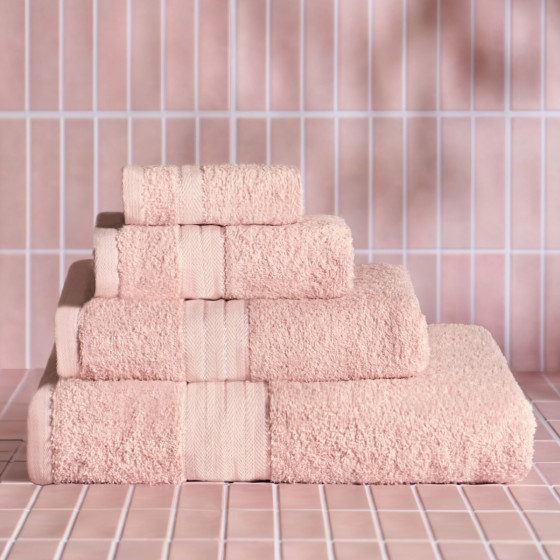 OHS 100% Cotton Hand Towel, Blush Pink - 1PC