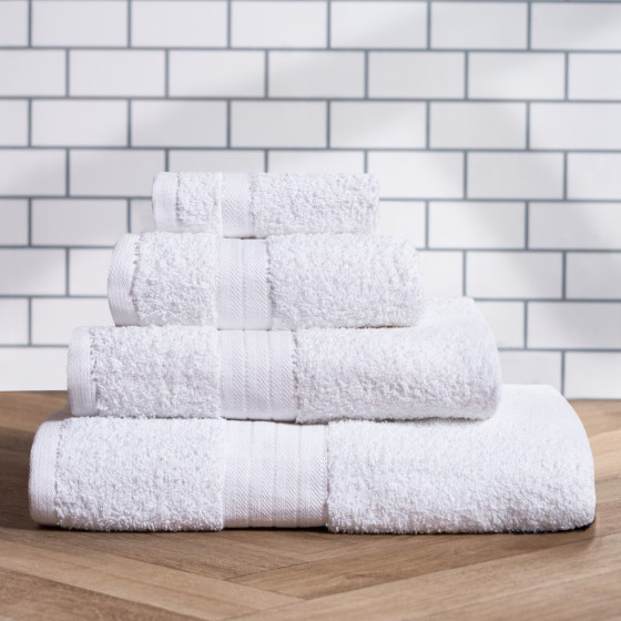 OHS 100% Cotton Bath Towel, White - 1PC