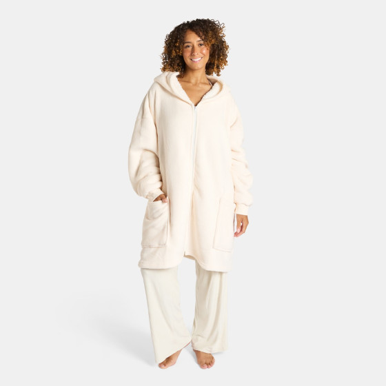OHS Adults Zipper Hoodie Blanket - Cream