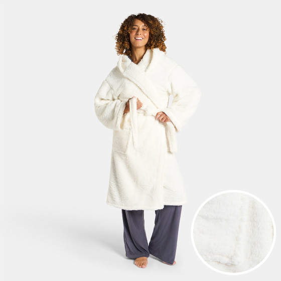 OHS Teddy Dressing Gown, Adults - Cream