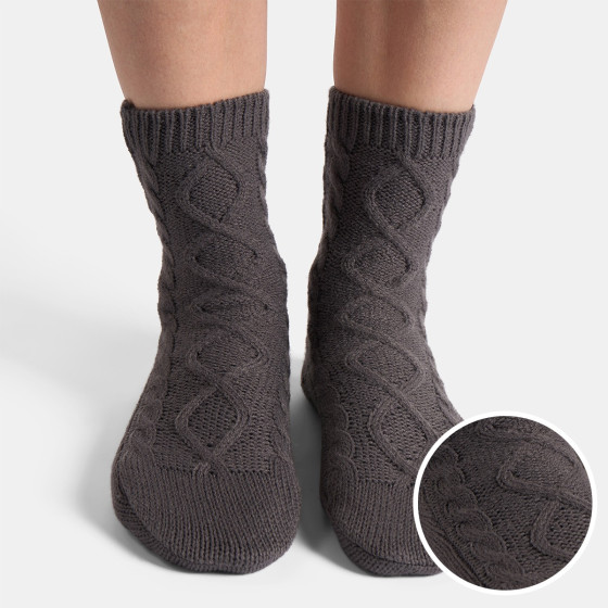 OHS Cable Knit Socks - Charcoal