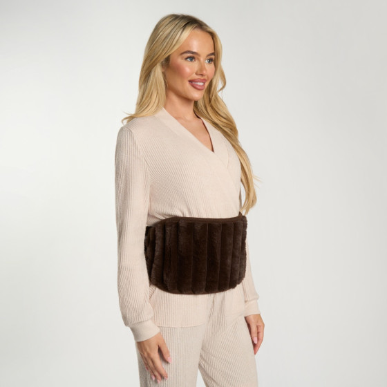 OHS Adjustable Ribbed Hot Water Bottle Belt - Brown