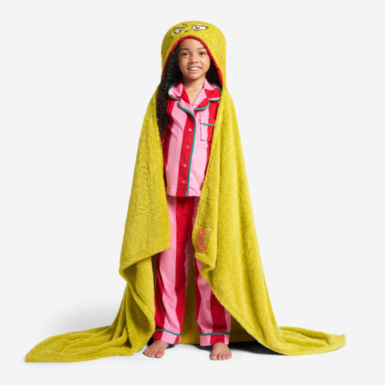 OHS The Grinch Hooded Throw - Green