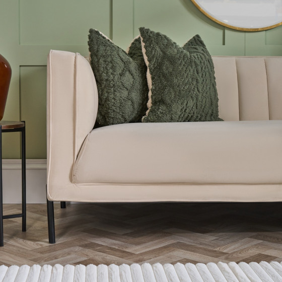 OHS Cable Knit Cushion Covers, Woodland Green - 45 x 45cm