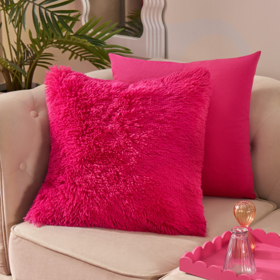 OHS Fluffy Cushion Covers - Hot Pink