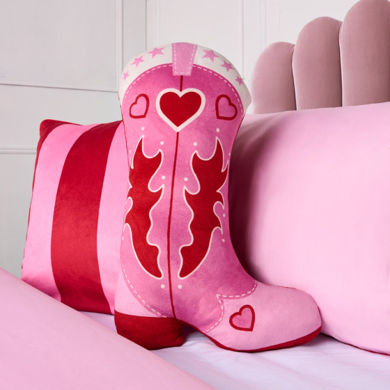 OHS Cowboy Boot Cushion - Pink