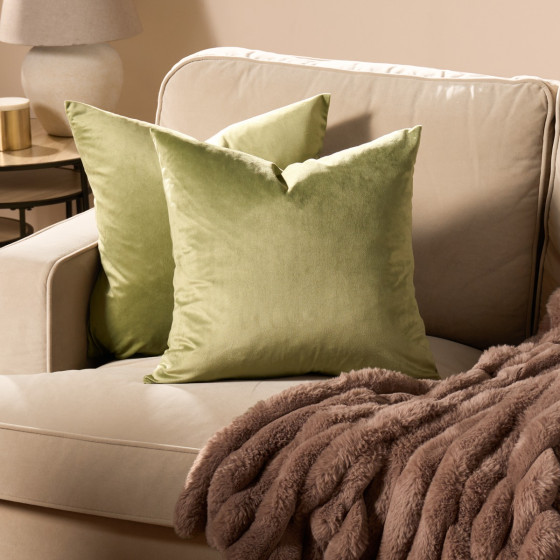 OHS Matte Velvet Cushion Covers - Olive