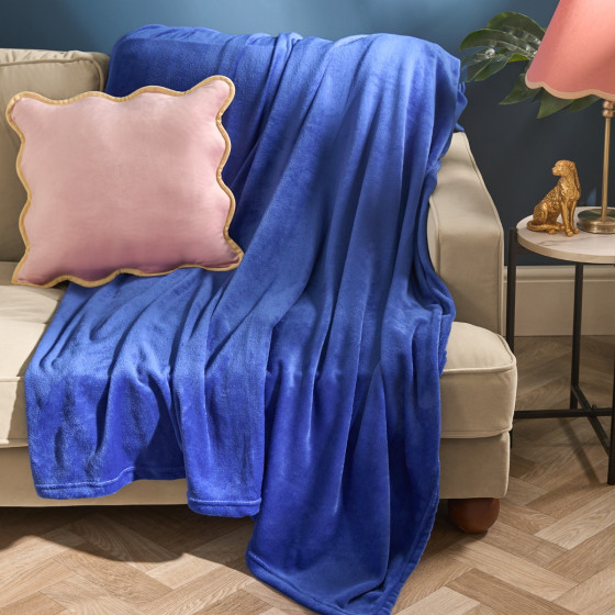 OHS Supersoft Throw - Cobalt Blue