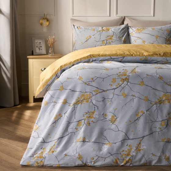 OHS Spring Blossoms Duvet Cover Set - Ochre