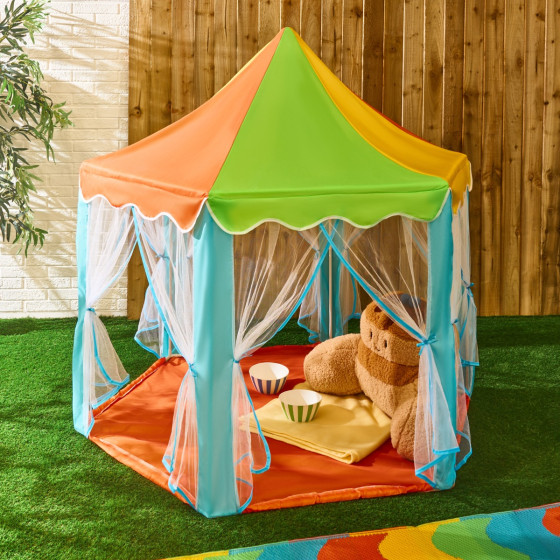 OHS Kids Colour Block Outdoor Play Tent with Curtains - Multi