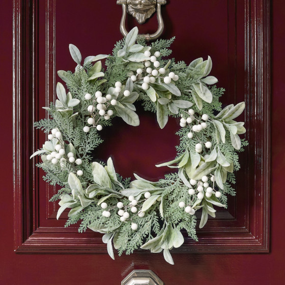 OHS White Berry Wreath - White